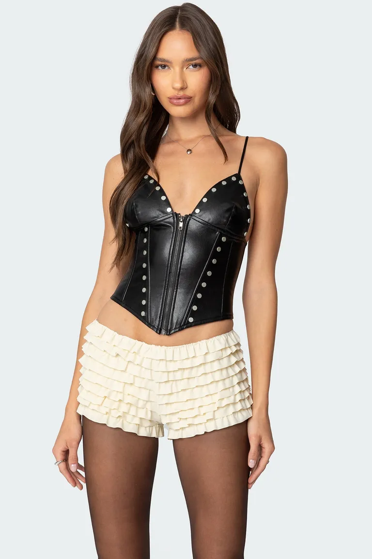 Corset cuero sintético tachas de Edikted en Tops para argentina