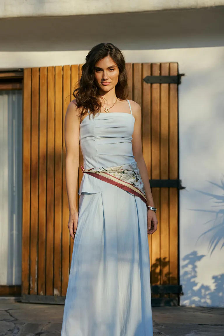 Pantalón palazzo de corte amplio y recto con elástico en la cintura de Indiastyle en Pantalones para argentina