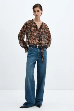 Blusa floral semitransparente de Mango en Blusas para argentina