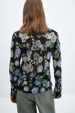 Camisa estampada semitransparente de Mango en Camisas para argentina
