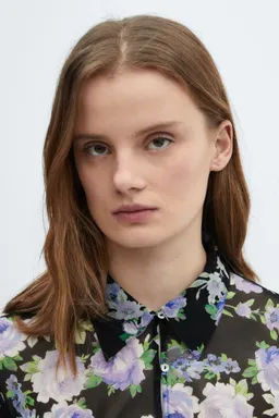 Camisa estampada semitransparente de Mango en Camisas para argentina