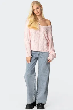 Sweater trenzado oversize inga de Edikted en Buzos y Sweaters para argentina
