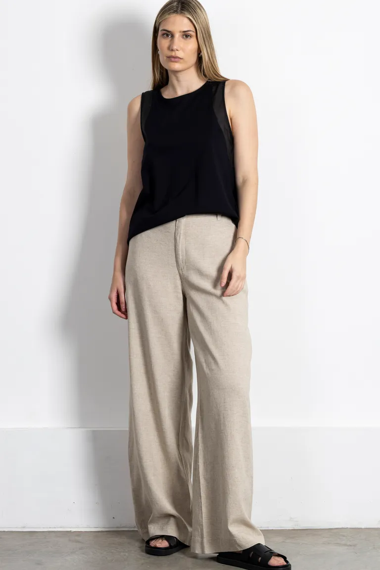 Remera musculosa de jersey de algodón con detalles en sedita de Kill en Remeras para argentina