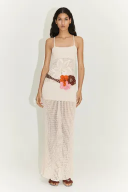 Vestido punto maxi flor de Mango en Vestidos para argentina