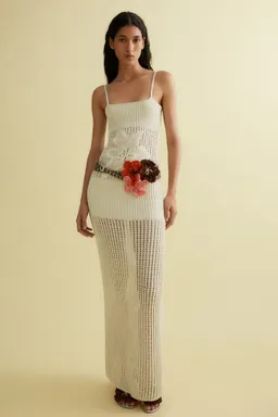 Vestido punto maxi flor de Mango en Vestidos para argentina