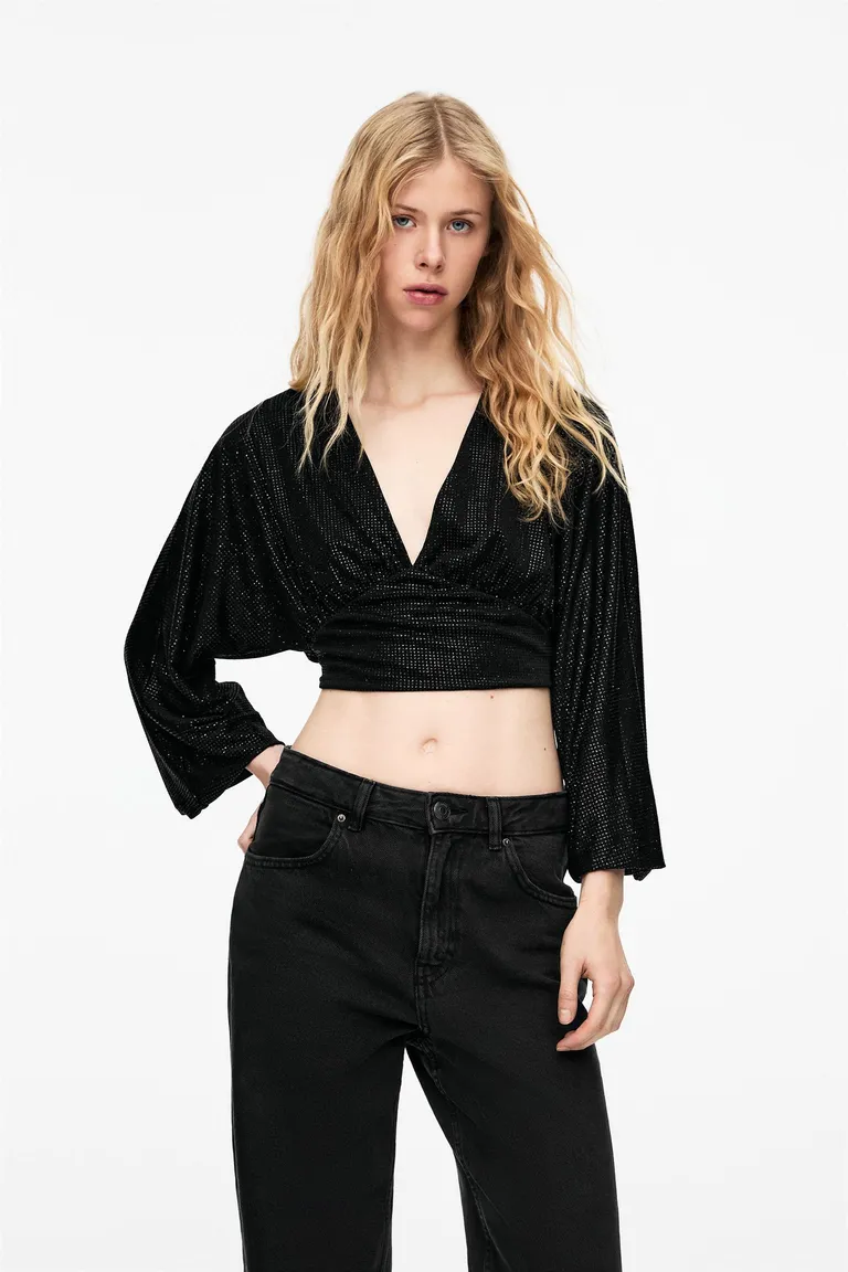 Top brillos manga larga de Pull&Bear en Tops para argentina