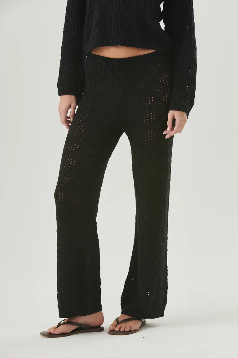 Pantalón de corte amplio con diseño calado geométrico de Sweet en Pantalones para argentina