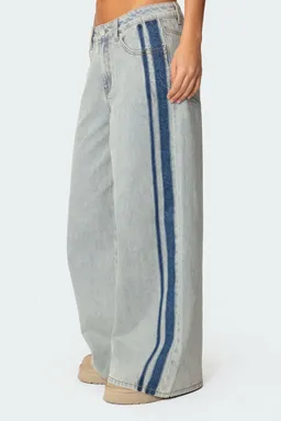 Jeans tiro bajo con rayas de Edikted en Pantalones para argentina