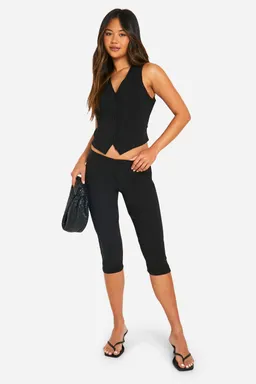 Pantalón capri elástico chaleco de Boohoo en Pantalones para argentina