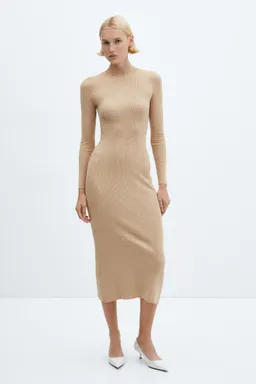 Vestido canalé cuello perkins de Mango en Vestidos para argentina