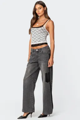 Jeans tiro bajo con bolsillos de Edikted en Pantalones para argentina