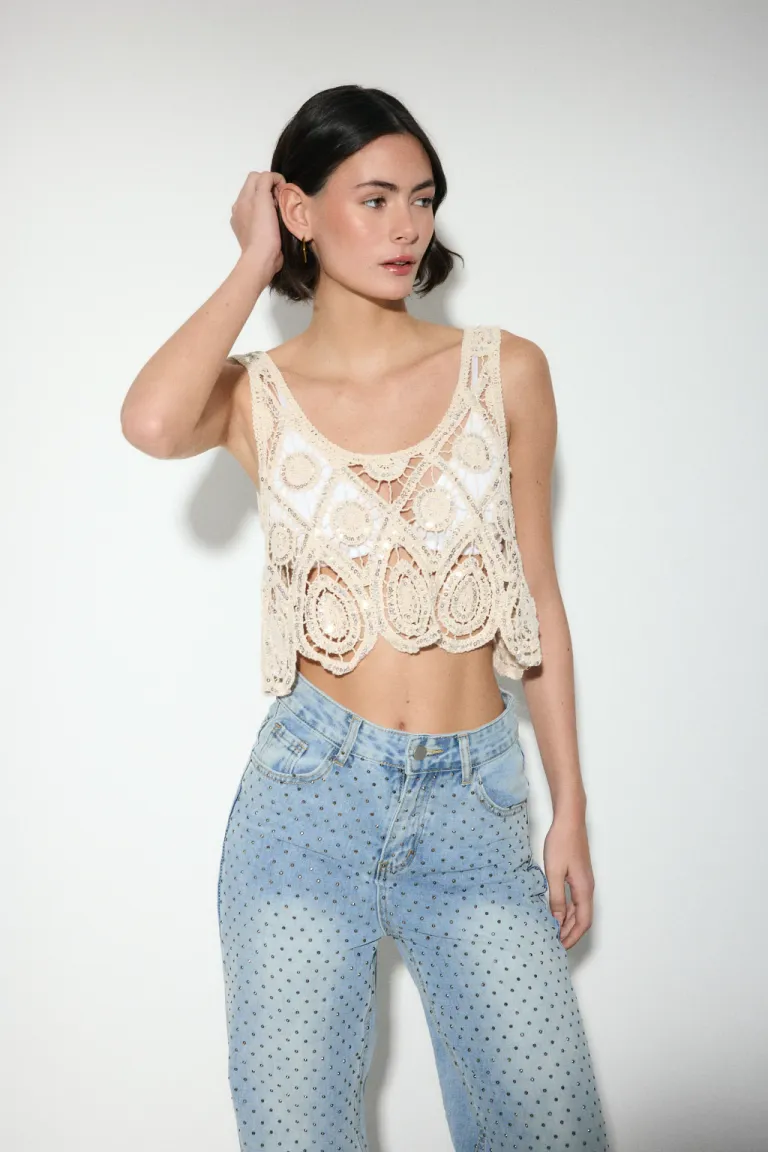 Top crochet lentejuela de Audaz en Tops para argentina