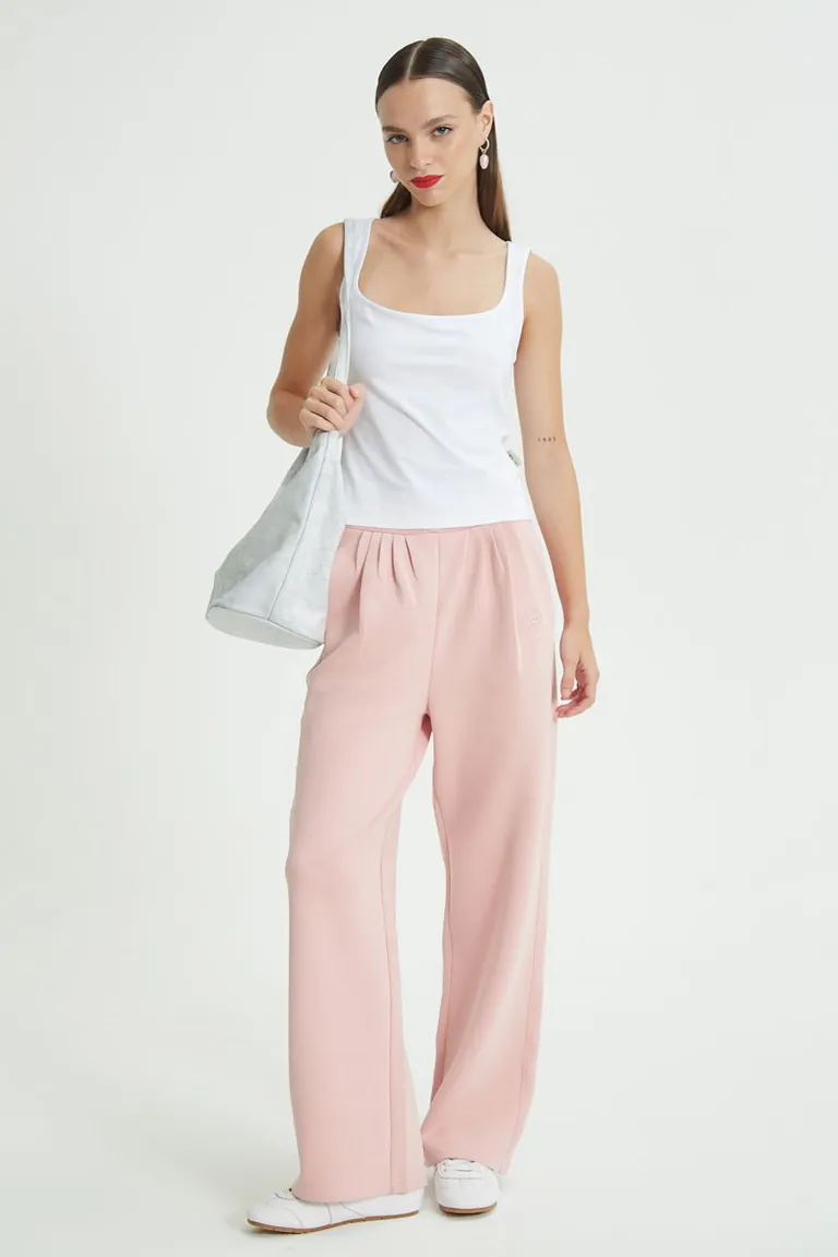 Pantalón largo de algodón elástico con cintura ajustable para un ajuste perfecto de Las Pepas en Pantalones para argentina