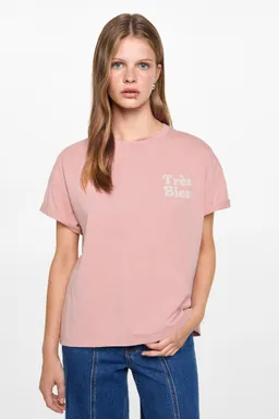 Camiseta algodón estampada de Mango Teen en Remeras para argentina