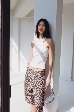 Bermudas jean leopardo de Mango en Shorts para argentina