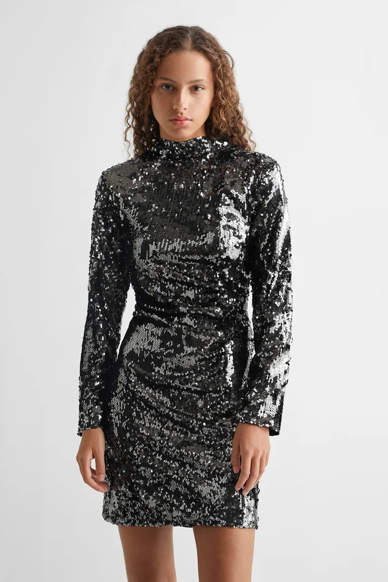 Vestido lentejuelas cuello halter de Mango Teen en Vestidos para argentina