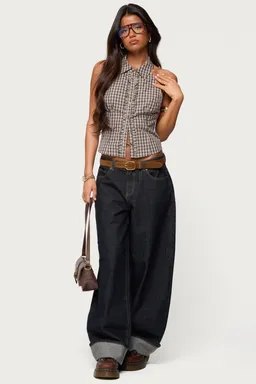 Top halter imrie escocés de Edikted en Blusas para argentina