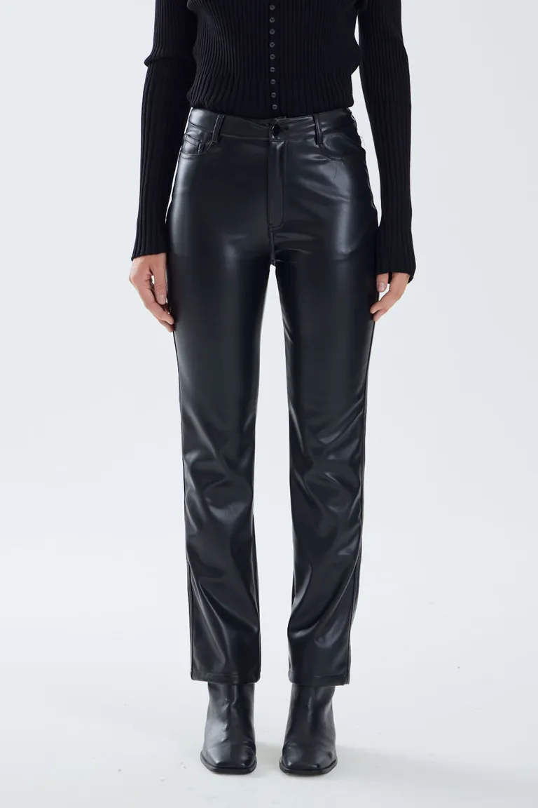 Pantalón de tiro medio con diseño de pierna recta y estilo cinco bolsillos de Portsaid en Pantalones para argentina