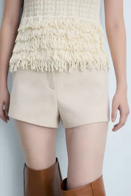 Shorts lino algodón rectos de Mango en Shorts para argentina