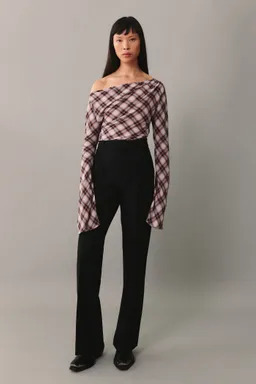 Blusa cuadros asimétrica de Mango en Blusas para argentina