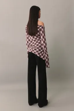 Blusa cuadros asimétrica de Mango en Blusas para argentina