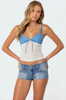 Tank top denim ojal de Edikted en Tops para argentina