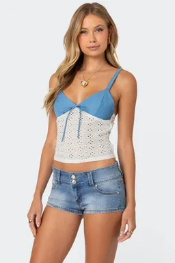 Tank top denim ojal de Edikted en Tops para argentina