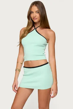 Top aureley halter tejido contraste de Edikted en Tops para argentina
