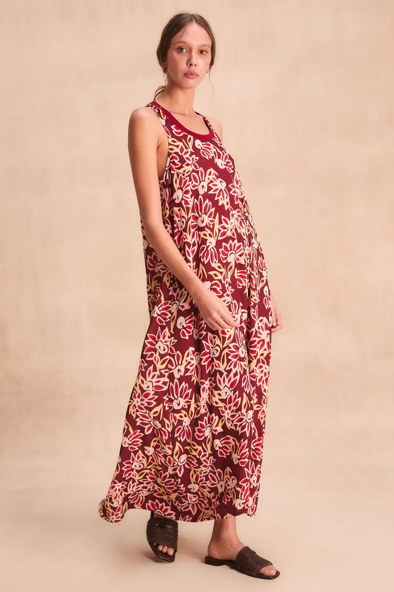 Vestido maxi de silueta amplia con estampado exclusivo para mujeres de Kosiuko en Vestidos para argentina