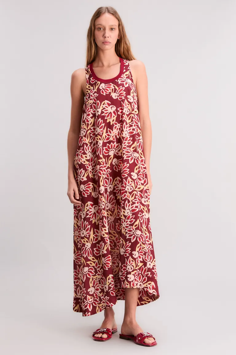 Vestido maxi de silueta amplia con estampado exclusivo para mujeres de Kosiuko en Vestidos para argentina