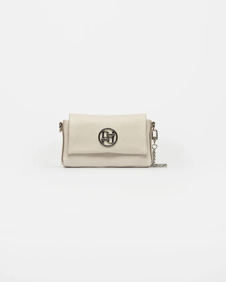 Mini bolso de cuero blanco con cadena - Formato novedoso y sofisticado de Prüne en Bolsos y Carteras para argentina