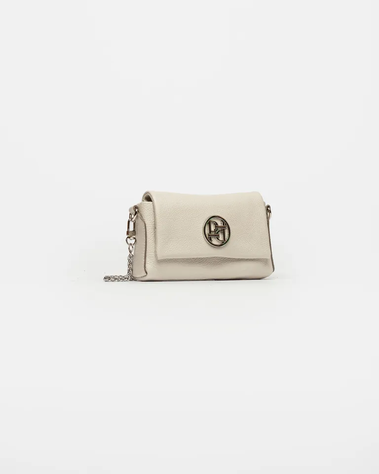 Mini bolso de cuero blanco con cadena - Formato novedoso y sofisticado de Prüne en Bolsos y Carteras para argentina