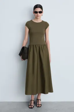 Vestido evasé combinado de Mango en Vestidos para argentina