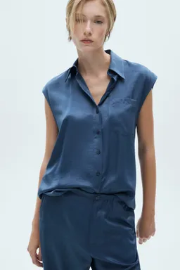 Pantalón crop satinado de Mango en Pantalones para argentina