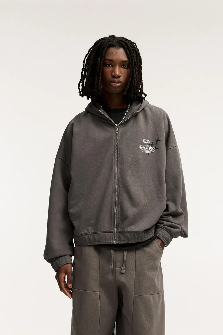 Sudadera lavada con capucha de Pull&Bear en Buzos y Sweaters para argentina
