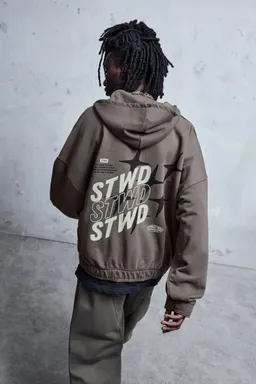 Sudadera lavada con capucha de Pull&Bear en Buzos y Sweaters para argentina
