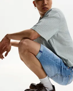 Bermuda denim con dobladillo de Bershka en Bermudas y Shorts para argentina