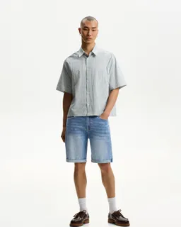 Bermuda denim con dobladillo de Bershka en Bermudas y Shorts para argentina