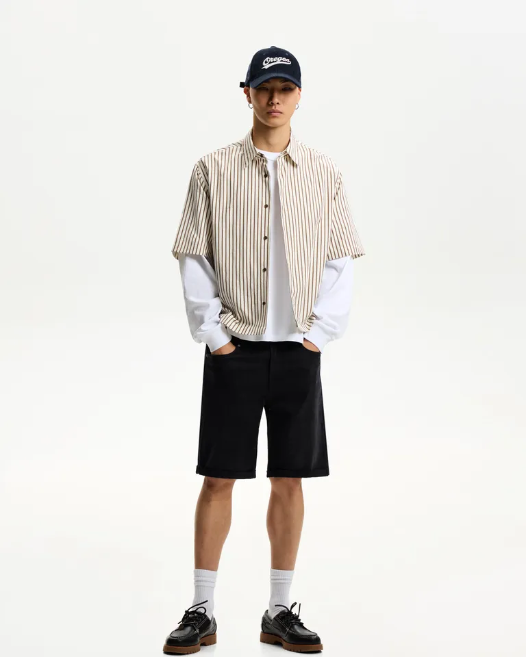 Bermuda denim con dobladillo de Bershka en Bermudas y Shorts para argentina