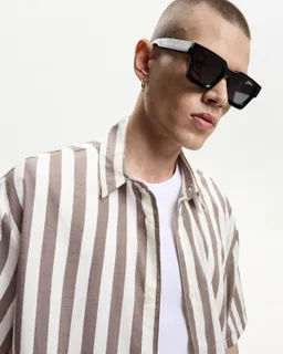 Camisa relax manga corta de Bershka en Camisas para argentina