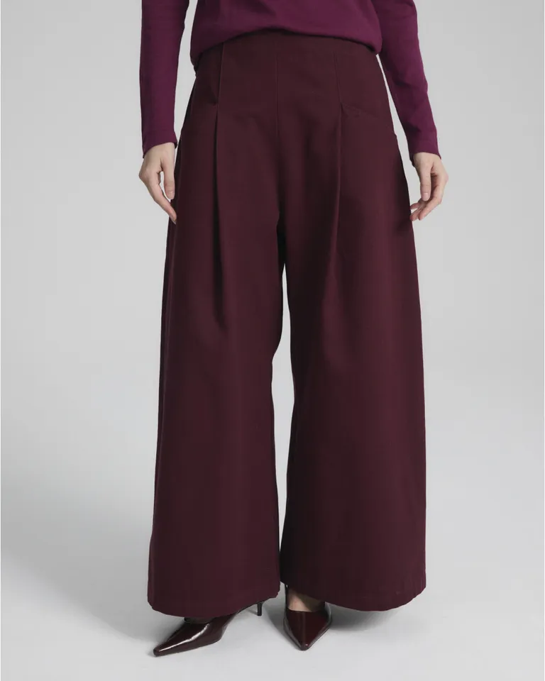 Pantalón amplio con pinzas y tiro medio de corte sastrero de Blue Sheep en Pantalones para argentina