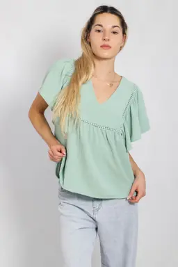 Blusa con Puntilla de Madison en Blusas para argentina