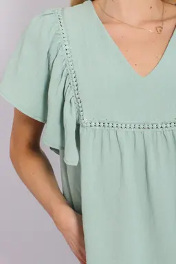 Blusa con Puntilla de Madison en Blusas para argentina