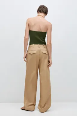 Pantalón pinzado wide leg de Mango en Pantalones para argentina