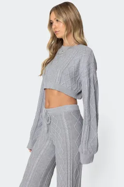 Sweater kasey trenzado corto de Edikted en Buzos y Sweaters para argentina