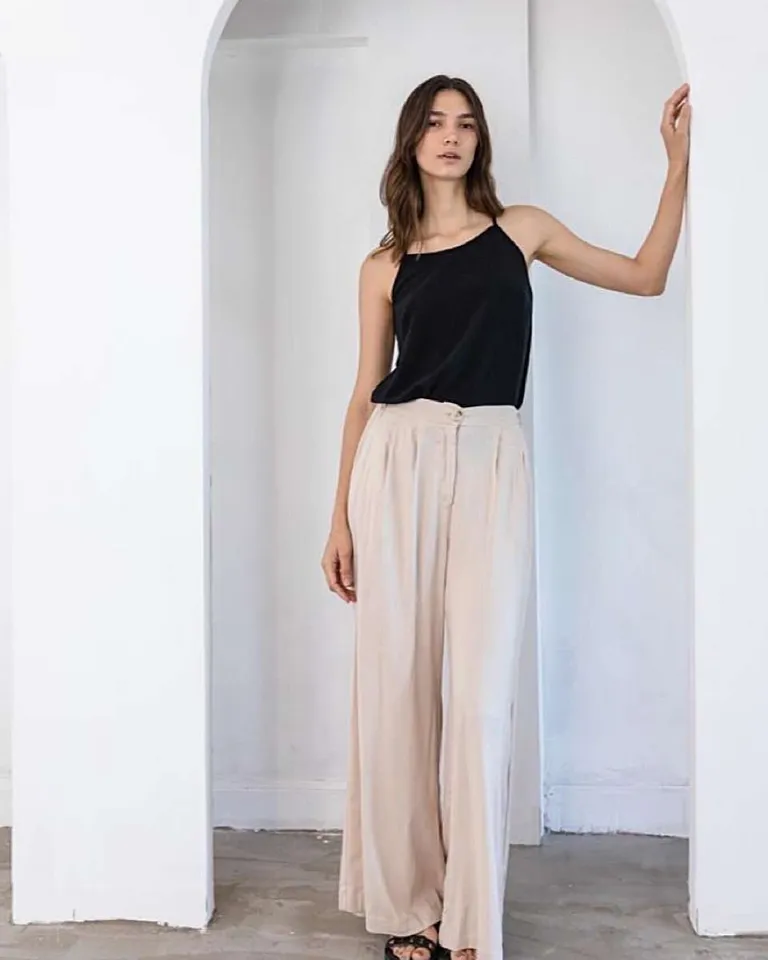 Pantalón Palazo de Lino para Mujer - Diseño Elegante y Versátil de Hesed en Pantalones para argentina
