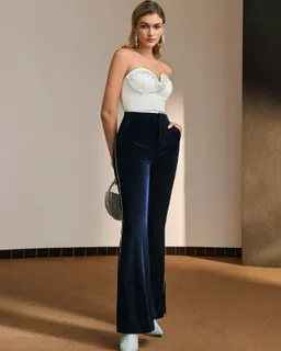 Pantalón acampanado con strass de Motf en Pantalones para argentina