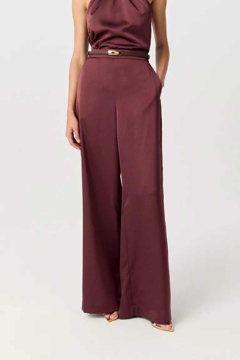 Elegante pantalón de sastrería con corte ancho y cintura alta de Markova en Pantalones para argentina