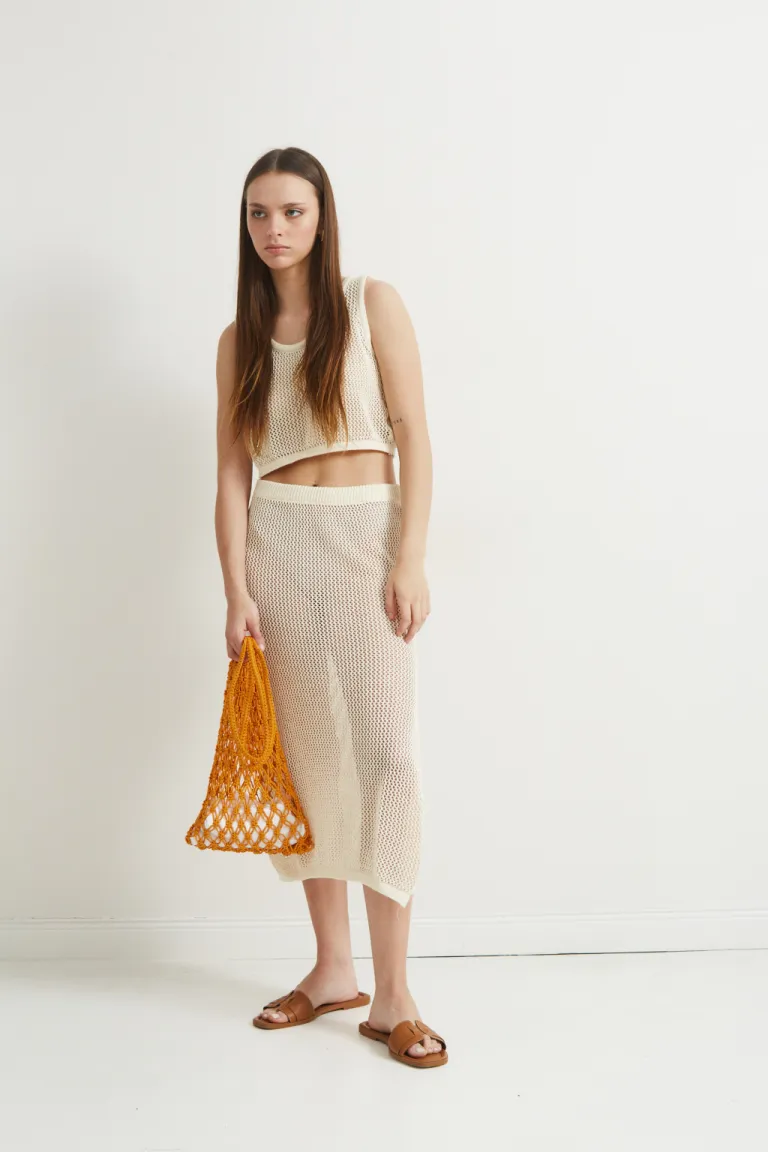 Falda tejida con abertura lateral - Diseño elegante y versátil de Audaz en Faldas para argentina