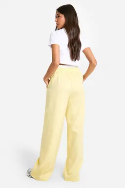 Pantalón palazzo cintura contraste de Boohoo en Pantalones para argentina